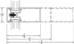 Series 2500 Curtain Wall Cross Section