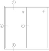 Series 4000BG Butt Glazed Window Elevation